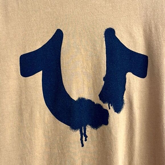 True Religion Spray Paint Logo Crewneck Shirt Tee - Picture 4 of 9